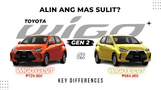 Toyota Wigo G CVT vs E CVT Comparison Gen 2 [upl. by Nnylesor]