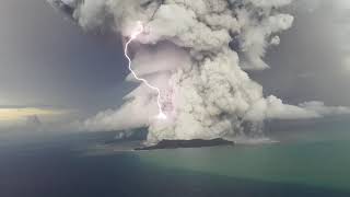 Hunga Volcano Eruption 14 January 2022 548PM Tonga Time [upl. by Friedland]