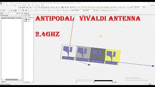 antipodal Vivaldi antenna 1×4 antenna array operating at 08GHz09GHz24GHz38GHz58GHz in hfss [upl. by Kristal]