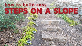 BUILDING STEPS INTO A HILL  HOW TO BUILD STEPS ON A SLOPE  HOW TO BUILD LANDSCAPE STAIRS [upl. by Elisee]