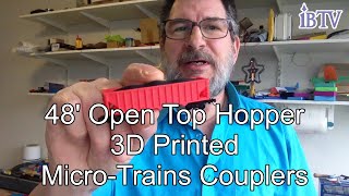 48ft Open Top Hopper N Scale 3D Printed for MicroTrains Couplers [upl. by Cypro]