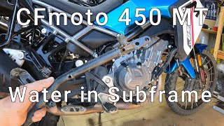 CFmoto 450 MT Water in Subframe cfmoto [upl. by Dituri]