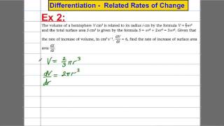 Differentiation 4 Related Rates of Change Core 4 ALevel [upl. by Berry]