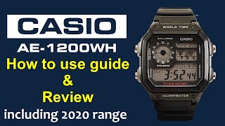 Casio AE1200WH Casio Royale How To Use Guide amp Review [upl. by Evers]