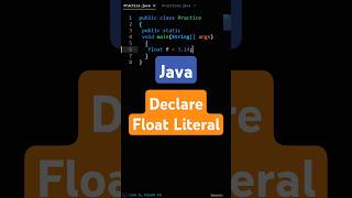 How To Declare Float Literals In Java shorts [upl. by Jewell]