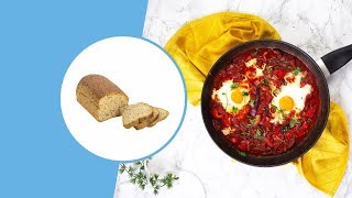 Koolhydraatarm Brood Recept Shakshuka  Protiplan Keto Dieet [upl. by Tirb668]