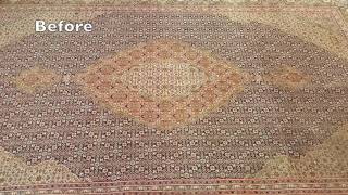 satisfying handmade tabriz carpet washing [upl. by Rollo]