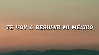 Te voy a resumir mi México Letra [upl. by Ociral]