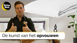 Hoeslaken opvouwen like a pro  Slaapkamer Styling  Beter Bed [upl. by Ahsiener]