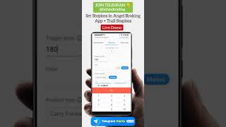 LIVE  How to Set Stoploss in Angel Broking  Stop Loss Trailing stockmarket optiontrading [upl. by Leong]