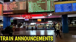 CLEARampLOUD NONSTOP TRAIN ANNOUNCEMENT  INDIAN RAILWAYS  TRAIN ANNOUNCEMENT IN STATIONTHERAILGRAM [upl. by Atsejam436]