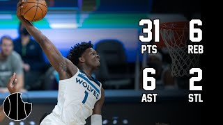 Anthony Edwards Highlights  Timberwolves vs 76ers  22nd Nov 2023 [upl. by Yemrej]