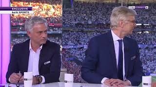 Jose Mourinho and Arsene Wenger LIVE REACTION TO LIVERPOOL FANS SINING YOUL NEVER WALK ALONE [upl. by Moir701]