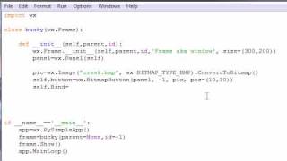 wxPython Programming Tutorial  9  Custom Bitmap Buttons [upl. by Calandria]