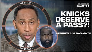 Stephen A DELIVERS HONEST opinion about Knicks to Shannon Sharpe amp Perk  First Take [upl. by Edric316]