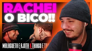 TENTE NÃO RIR THIAGO E TAVIN X MALAGUETA E AJOTA  356ª BATALHA DA ALDEIA  REACT BAUEB [upl. by Socram]