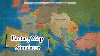 First World War 700 Year Timelapse in Fantasy Map Simulator [upl. by Vivie]