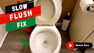 How To Fix A Slow Draining Toilet Without A Plunger [upl. by Spring126]