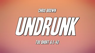 Chris Brown  Undrunk ft Too hort amp E40 Lyrics [upl. by Lachish631]