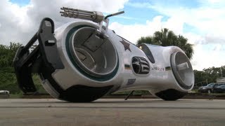 Take a ride on a real Tron bike [upl. by Yarvis]