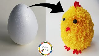 JAK ZROBIĆ KURCZAKA Z JAJKA 🐤 🐣 🐥 Jajko kurczak ze styropianu 🐣 Wielkanoc 🐣 Easter [upl. by Aznola]