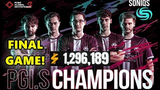 PGIS 2021 CHAMPION SONIQS FINAL GAME SONIQS WON 1300000  TGLTN Shrimzy Hwinn amp M1ME  PUBG [upl. by Behn250]