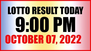 Lotto Result Today 9pm Draw October 7 2022 Swertres Ez2 Pcso [upl. by Tioneb]