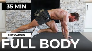 35 Min Full Body FAT BURNING HIIT Cardio Workout [upl. by Nednyl]