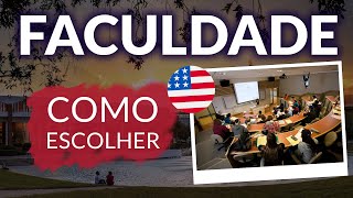 QUAL A MELHOR FACULDADE NOS EUA COMO ESCOLHER [upl. by Linneman]