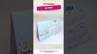 DIY  COMO MONTAR CALENDÁRIO DE MESA PARA IMPRIMIR 2024  ARQUIVO DIGITAL PAPELARIA PERSONALIZADA [upl. by Gladis]