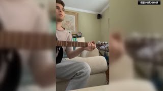 Man captures video of New Jersey earthquake while playing guitar inside home [upl. by Comras]