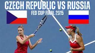 2015 FED CUP FINAL CZECH REPUBLIC VS RUSSIA  WOMENS SINGLES TENNIS  PLISKOVA VS SHARAPOVA [upl. by Neb554]