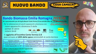 Nuovo Bando biomassa  Emilia Romagna  cosa cambia dal precedente [upl. by Caitrin]