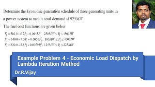 Reduced Gradient Method amp Newton Method for Economic Unit dispatch PSOCLecture 10a [upl. by Elyse]