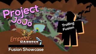 Project JojoPJJ EmperorHarvest Showcase Trolling Fusions  PJJ  ROBLOX [upl. by Suravat413]