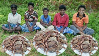 COOKING Lot of CRABS  NANDU KULAMBU  Grabs GRAVY  Village cooking Video  Village Food Trends [upl. by Elleret]