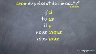 avoir au présent de lindicatif  Laconjugaisonfr [upl. by Yeca]