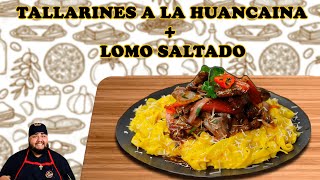 TALLARINES A LA HUANCAINA CON LOMO SALTADO 🍝😋🇵🇪 [upl. by Niamreg423]