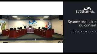 Ville de Beauharnois  Séance ordinaire du 10 septembre 2024 [upl. by Shevlo]