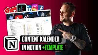 NOTION Content Kalender 📆  Gratis Template [upl. by Orrocos]