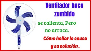 Cómo reparar Ventilador que hace un zumbido calienta y no arranca Qué puntos revisar para repararlo [upl. by Kimura]