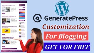 GeneratePress Premium Theme Customization Get For Free  GeneratePress Tutorial In Hindi  2023 [upl. by Nami]