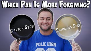 Which Pan is More Nonstick  Carbon Steel vs Stainless Steel Egg Test [upl. by Aivax]