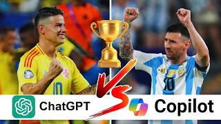 IA PREDICE EL CAMPEÓN DE LA COPA AMÉRICA ¡COLOMBIA VS ARGENTINA  ChatGPT Vs Copilot [upl. by Ayanahs857]