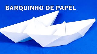 Como fazer um barco de papel  Barquinho de origami [upl. by Lomasi]