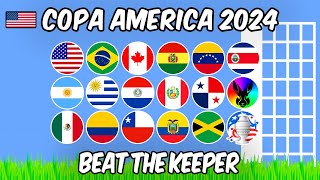 Beat The Keeper  Copa America 2024  Algodoo Marble Race [upl. by Kapor999]