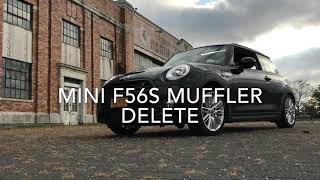 MINI COOPER S F56 Muffler Delete  Revs Drive [upl. by Emyam]