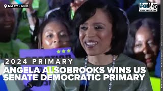 Angela Alsobrooks wins US Senate Democratic primary race [upl. by Niawd]