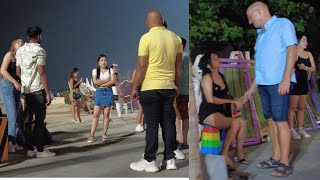 4k Men and Grandpas love freelancers on Pattaya beach road every night nightwalking pattaya [upl. by Jaquenetta]