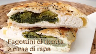 Fagottini di ricotta e cime di rapa  ricetta di Creativa in cucina [upl. by Aytida]